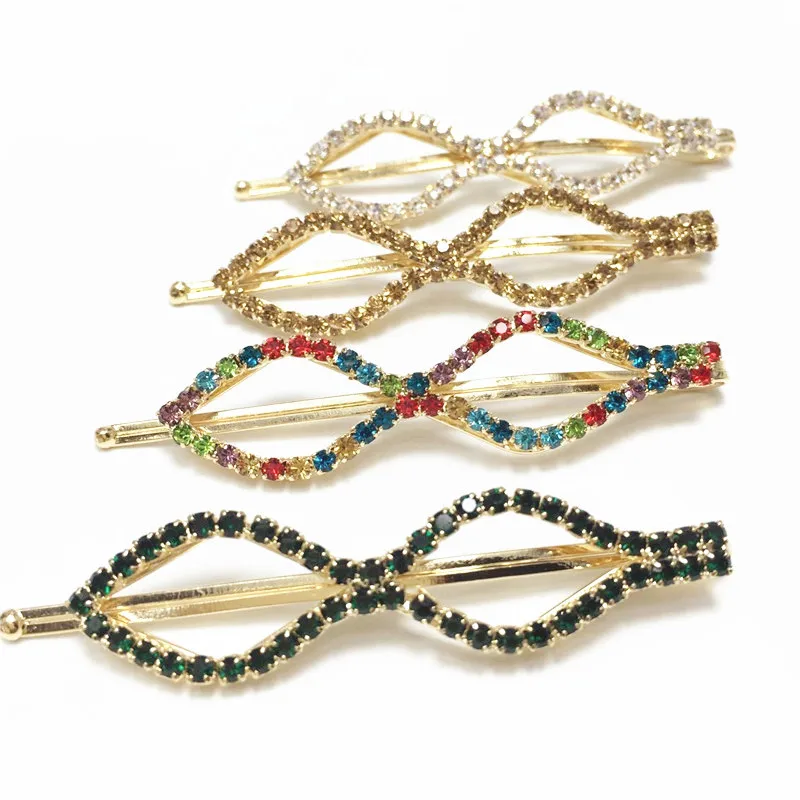 Fashion Exquisite Pearl rhinestone clip U-shaped side clip Accessories For Women Girls Hairclip Headwear