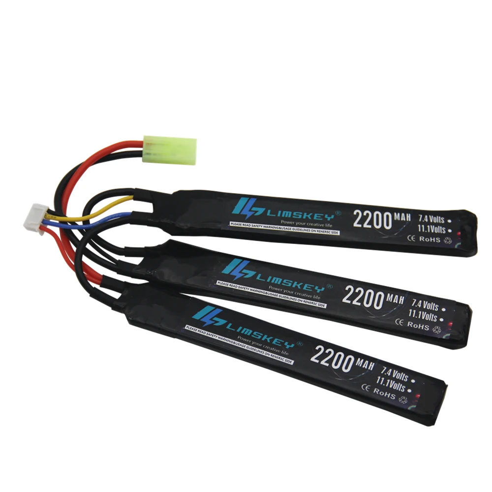 Limskey Lipo 3S Battery 11.1V 2200mAh 30C MAX 60 W Mini Tamiya Plug Airsoft Gun Model For Remote Control Toys BB Gun