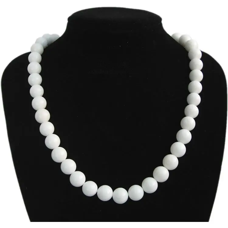 

8mm Nature White Tridacninae (Giant Clam,tridacna) Mala Prayer bead Necklace Talisman