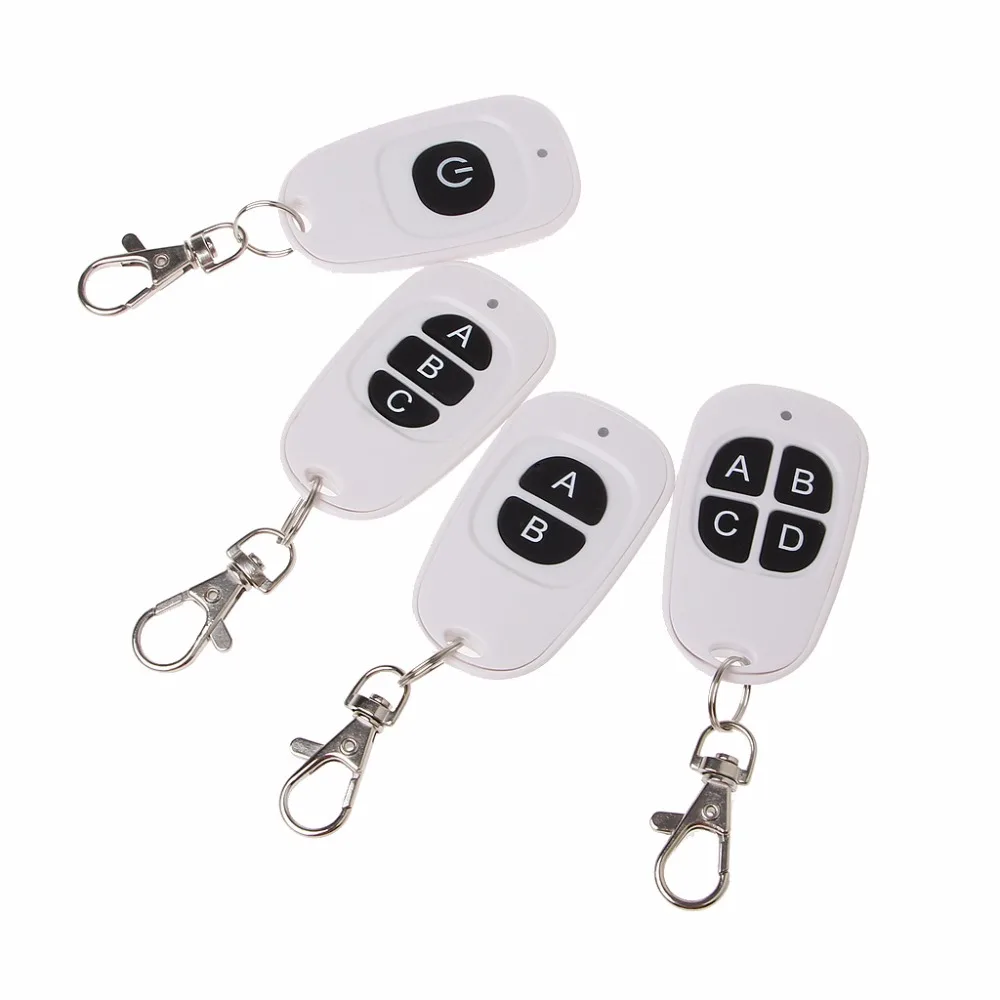 Remote 433MHz EV1527 1-4 Channel Learning Code RF Wireless Remote Control Transmitter for Door Curtain Gates