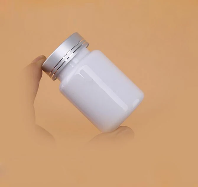 (100PCS/Lot) 80ML/80CC White Color With Silver Lid Plastic Capsule Bottle, Sample Bottle, Screw Cap PET Powder/Pills Bottles