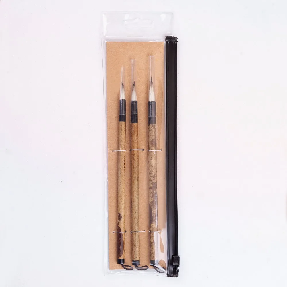 

Artsecret High Quality 3PC/Set BPR-04 Pony Hair & Rabbit Vellus Bamboo Handle Chinese Painting Calligraphy Watercolor Brush