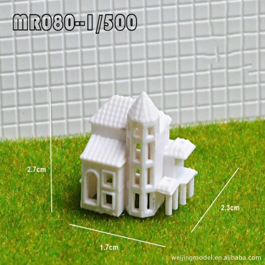 10pcs/lot 1:300 1:400 1:500 Scale White House For Ho Trains Layout Fantasy Miniatures Model