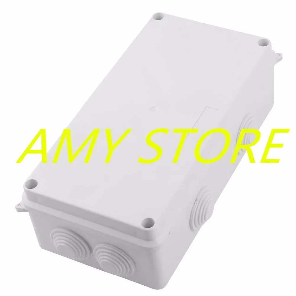 

White ABS IP65 Waterproof Sealed Electrical Junction Box Case 200x100x70mm 26mm Hole 8 Cable Entries