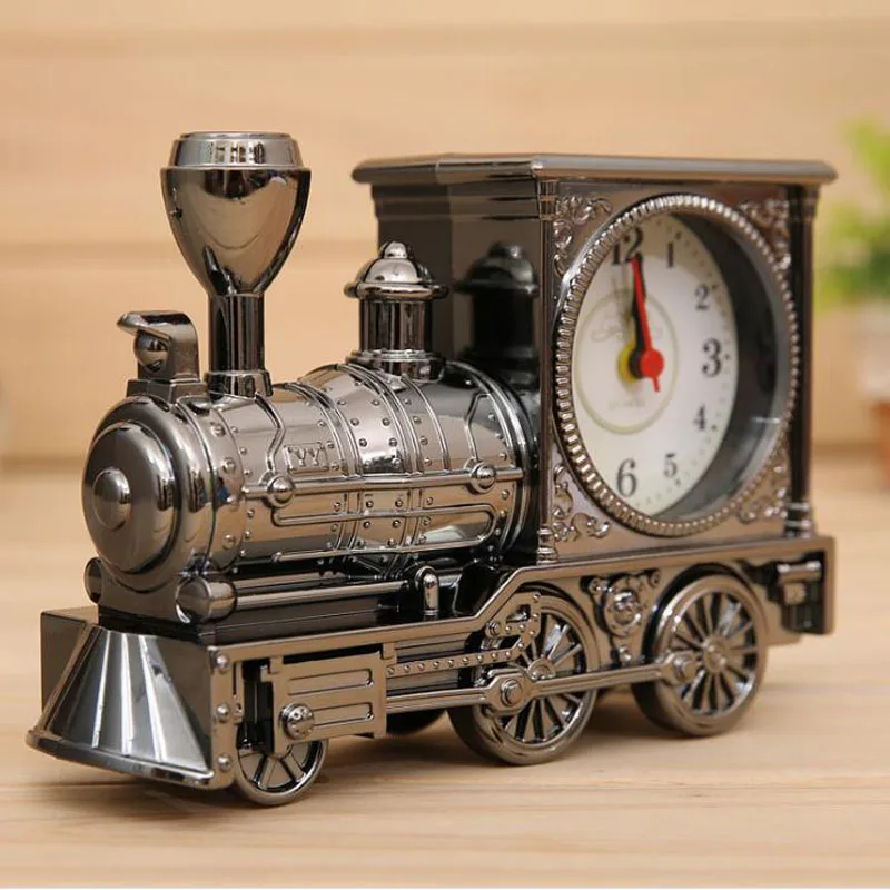 Vintage Retro Train Desk Clock Home Decor 3 Colors Creative Quartz Clocks Best Promotion Gift with Boxes ZA6819