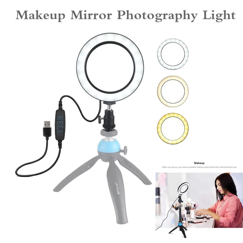 

Makeup Mirror Tool Illuminated Modes Dimmable Photography Light LED Adjustable To Use for Bathroom Cosmetic Mirror