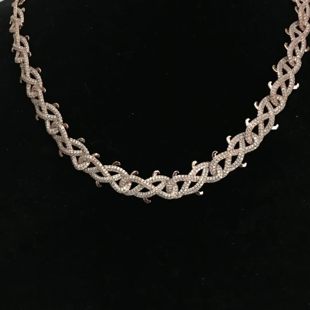 Iced out thorn chain wholesale jewelry hiphop chain