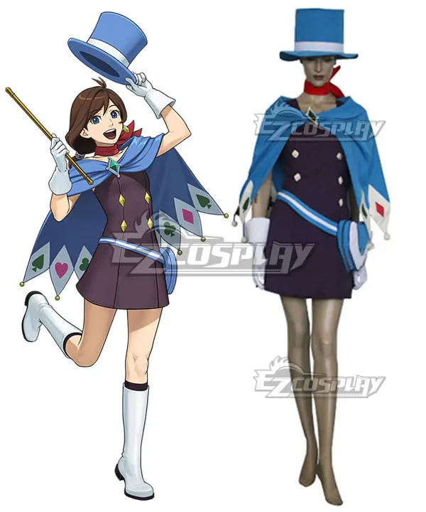 

Ace Attorney Gyakuten Saiban Trucy Wright Cosplay Costume E001