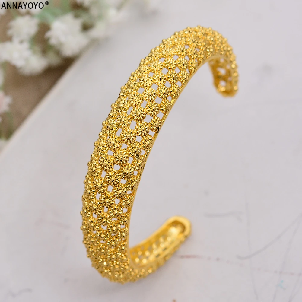 Dubai Gold Color Wedding  Bangles for Women Bride Bracelets Ethiopian/france/African Jewelry Bracelets gifts