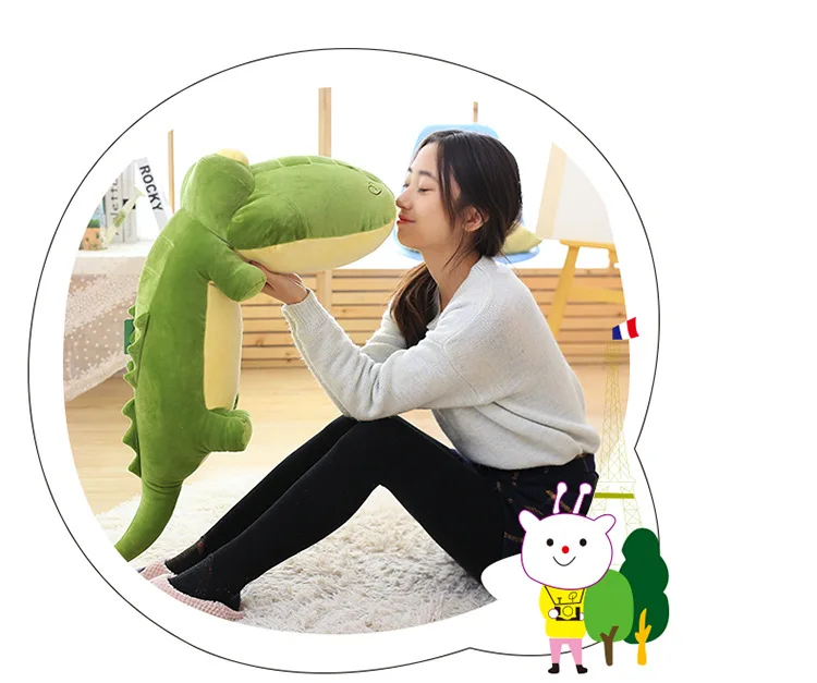 

new plush crocodile toy lovely green crocodile doll gift about 110cm