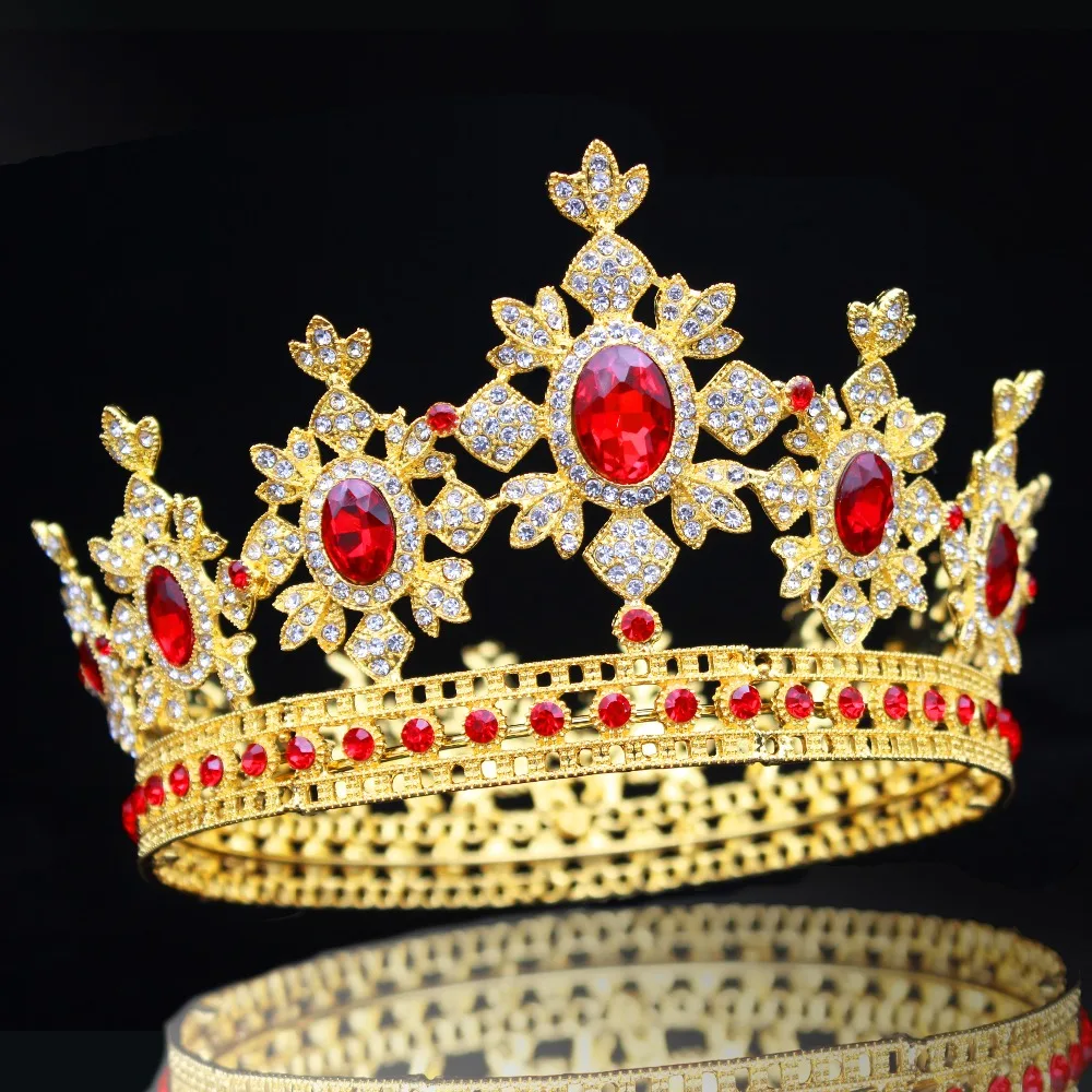 Crystal Queen Bridal Crown For Women Luxury Full Circle Wedding Tiara Pageant Prom Headpiece Wedding Bride Hair Accessories