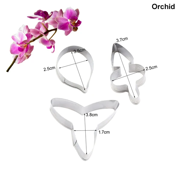 Orchid Petal Veiner &Cutter Flower Silicone Mold Gumpaste Sugarcraft Fondant Mould Cake Decorating Tools CS183 image 5