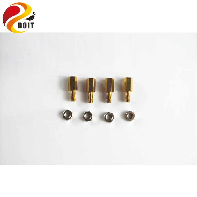 구리 기둥 M3 6mm + 6mm 로봇 나사 휠 스티어링 기어 섀시 개발 키트 10 개, diy rc 장난감 로봇 커넥터