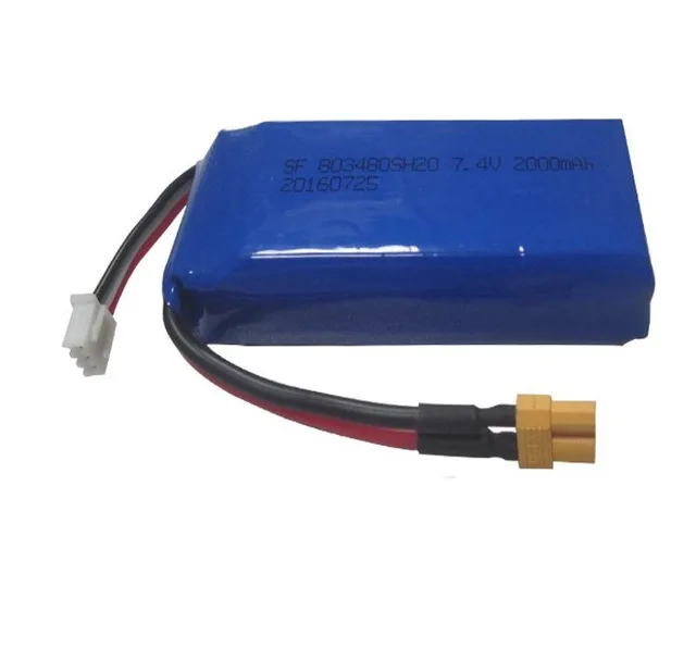 7.4 V 2000 mah lithium-ion polymer battery heng qi four shaft craft rc 803480 908 908 a