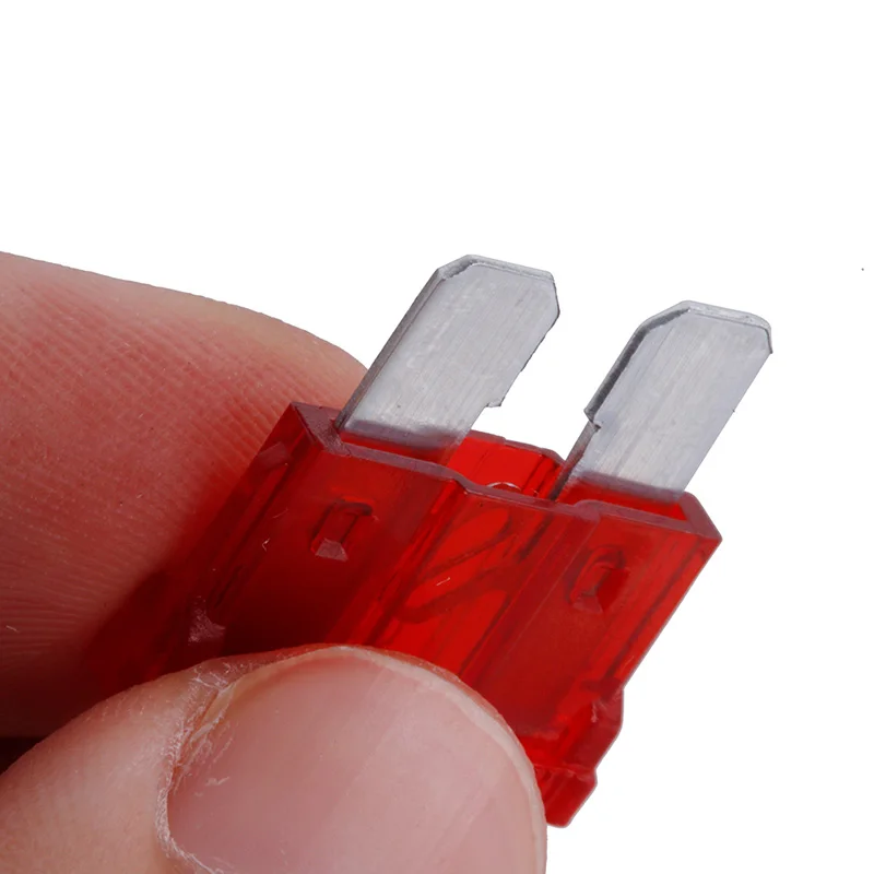 10Pcs 10AMP Blade Fuses Standard Red 10A Flat Fuse Car Bike Motorcycle Van Auto