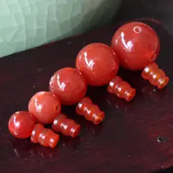 Carnelian guru bro602-天然石と赤いビーズのセット,3方向,8mm,10mm,12mm,14mm,16mm,18mm,20mm