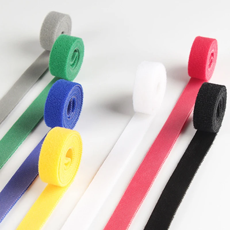 5Meters 1cm 1.5cm 2cm magic tape nylon cable ties hook loop strap adhesive fastener hook loop magic strip wire sewing tape