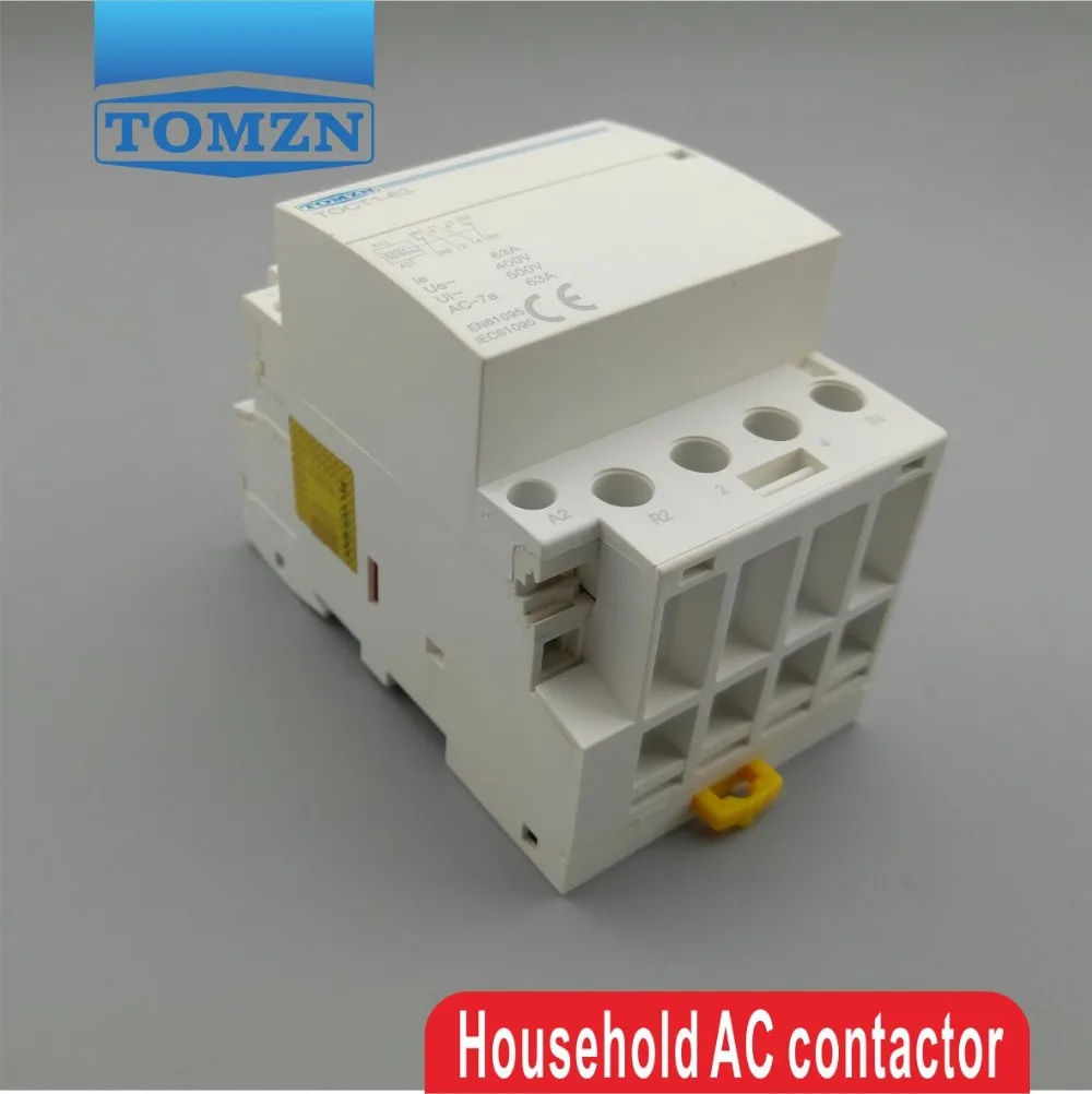 CT1 4P 63A 2NC 2NO 220V coil 400V~ 50/60HZ Din rail Household ac Modular contactor