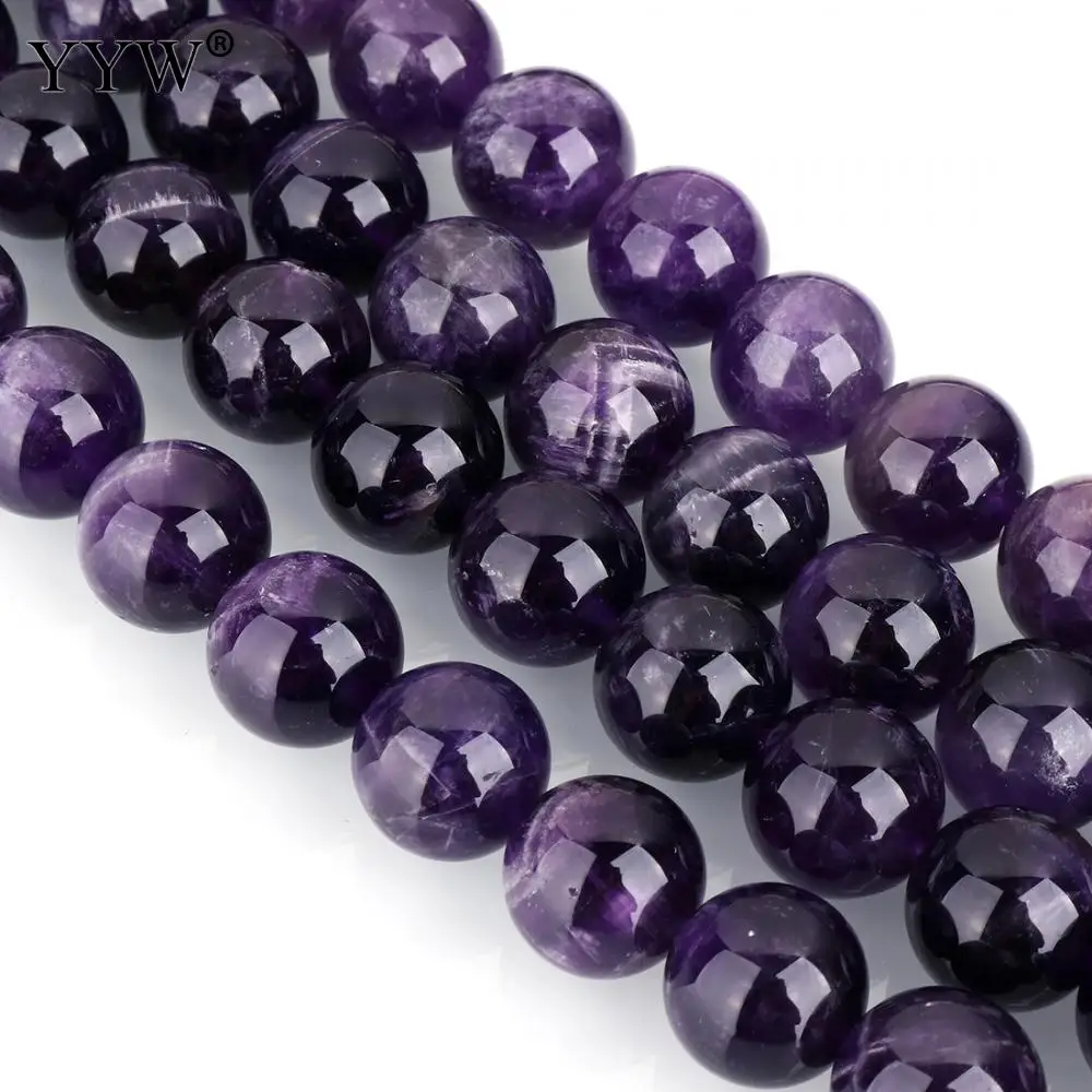 AAAA 14MM Natural Amethy Beads Round Loose Stone Beads For DIY Making Bracelet Necklace Jewelry Accessories Free Shipping 15