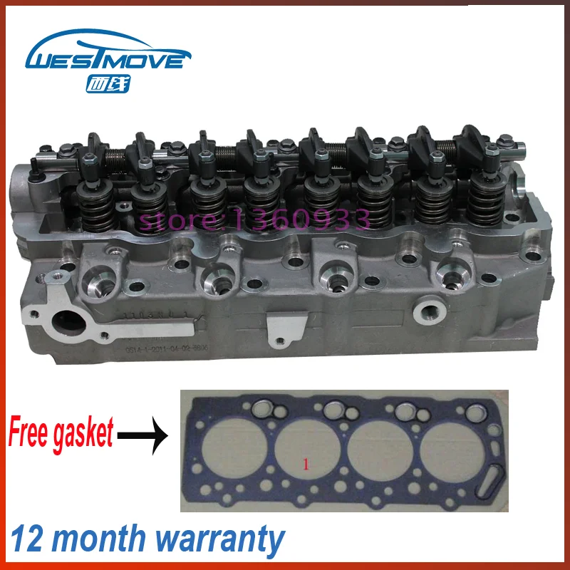 complete cylinder head assembly for Mitsubishi Montero Pajero L 200 L 300 Canter 2.3 d 2346cc 2.5 d 2476cc 8v engine : 4d56 4d55