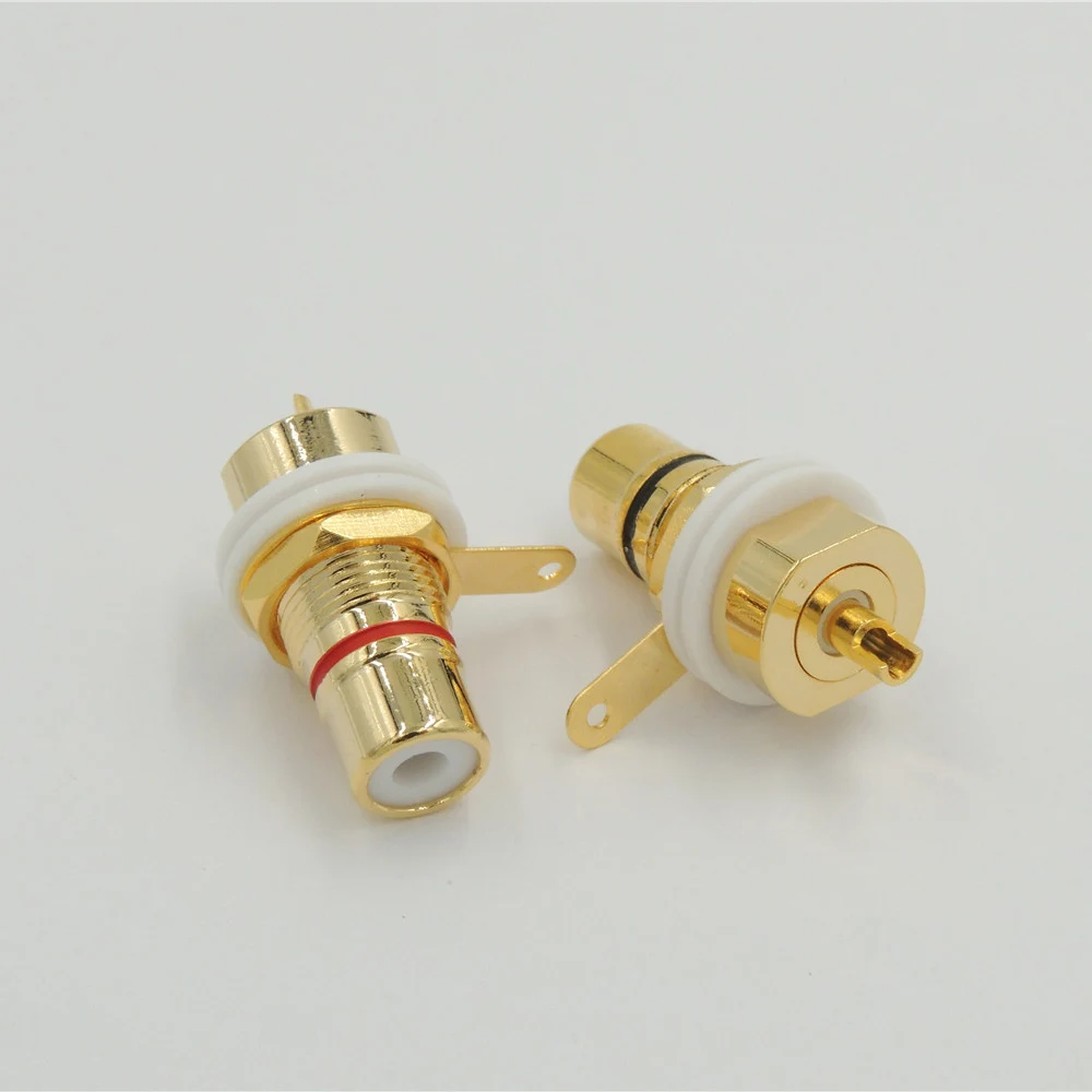 High Quality Brand New Amplifier Audio Terminal RCA CONNECTOR FEMALE Jack CHASSIS Panel MOUNT Adapter