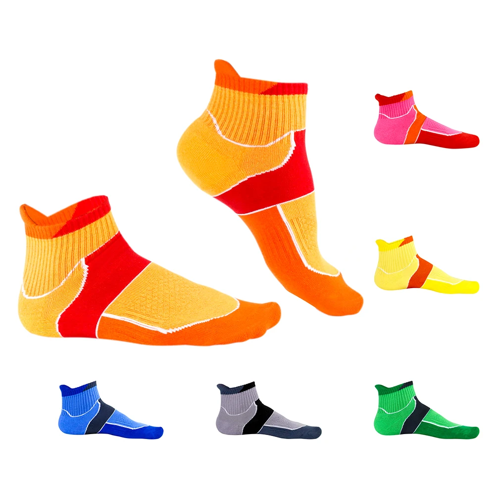 Short Tube Socks for Men and Women, Marathon Running and Cycling, Thick Sole, Terry Socks