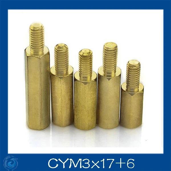 

Free shipping M3*17+6mm Column M3 Single head angle of six pillars/Brass screw/Six angle separation column/M3-Series Screw cap