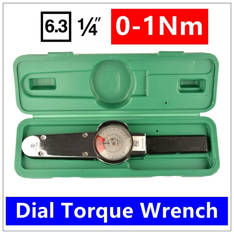 

Mxita Repairing tools 1/4 0-1Nm Dial torque spanner High precision pointer Digital torque wrench