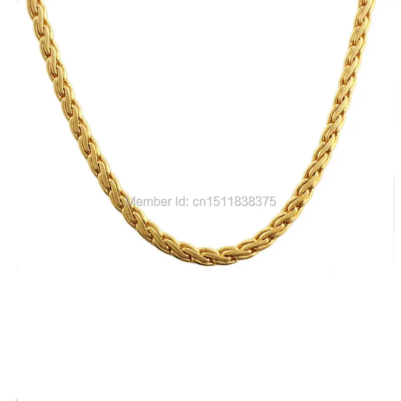 

Adixyn Classic 60CM Women Men Gold Color Link Chain 5MM Wide thin long Necklace Jewelry Party Gifts