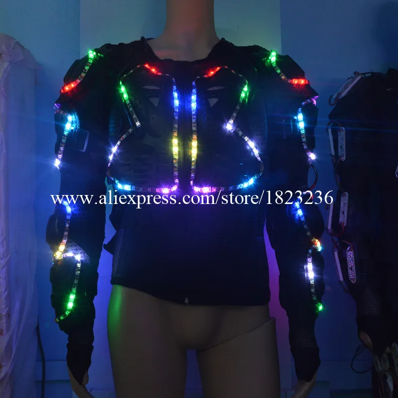 Fashion Led Luminous Colorful Jacket Ballroom Costume Clothes For Stage Performance Props Party Show