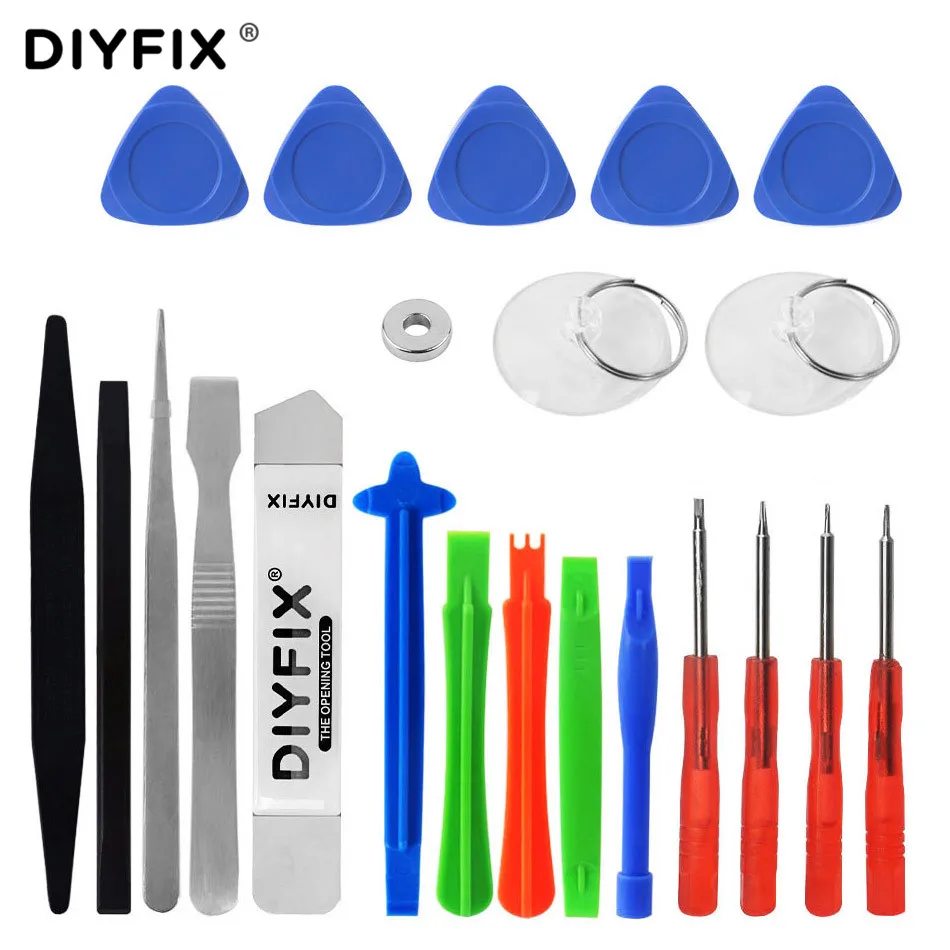 Набор инструментов для ремонта смартфонов DIYFIX, набор отверток, лопатка, рычаг, инструмент для открывания для iPhone, iPad, Samsung мобильный телефон, набор ручных инструментов