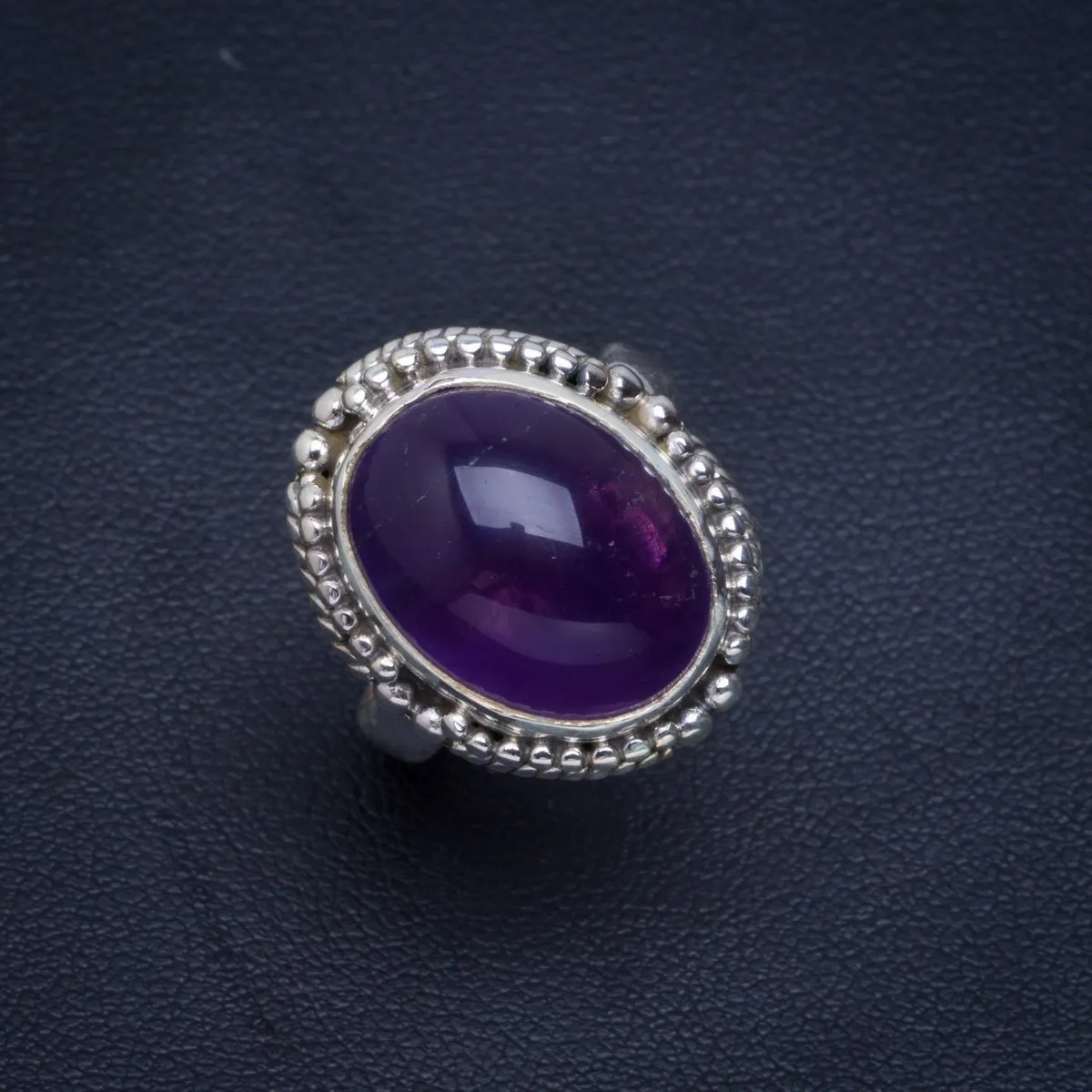 

Natural Amethyst Handmade Unique 925 Sterling Silver Ring 6.5 B1213