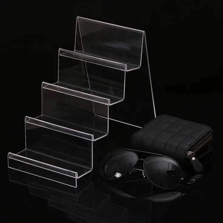 Acrylic Transparent Display Shelf Mobile Wallet Glasses Rack Multilayers Cellphone Jewellery Holder Keychain Stand Packaging