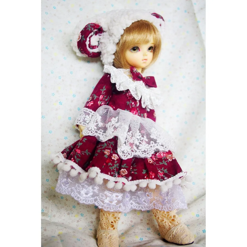 [Wamami] 703 # copricapo simile a orecchie di agnello abito/abito carino per 1/4 MSD AOD BJD Dollfie