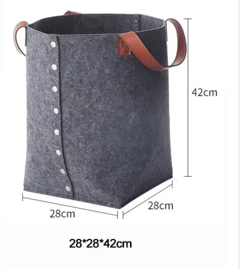 Multi-Functional Felt Storage Basket Laundry Basket Toy Storage Basket Foldable Sundries Storage Box Container Organizer