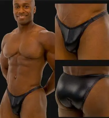 2021 Free Shipping Men\'s Underwear Bodybuilding Contest Pants Sexy Leather Theprivate Ordering Gym Briefs