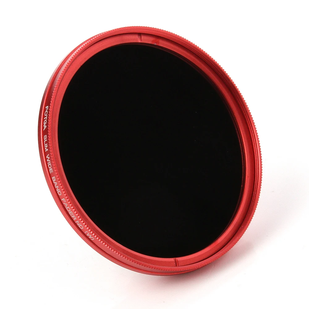 FOTGA 43mm Slim Fader ND(W) Filter Variable Adjustable ND2 ND8 to ND400 Red Ring