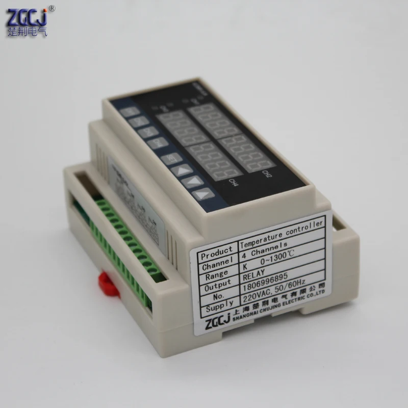 Din typ 4 sposoby regulator temperatury mierzy wiele punktów 4 kanały cyfrowy termostat z 4 sposoby wyjście przekaźnikowe