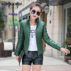 Green Fashion Parkas Women Coats Open Stitch Waterproof Female Winter Coats Lightweight Polyester Taffeta Ladies Jackets Z392 35