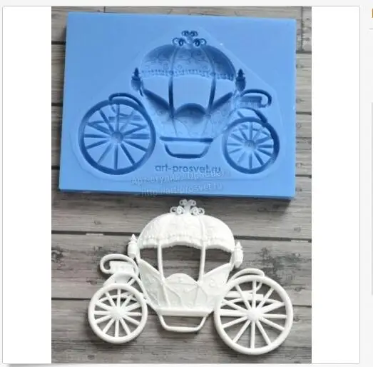 Carriage Cinderella float car wedding Silicone Fondant Mould silicone cake decorating mold food grade fondant molds