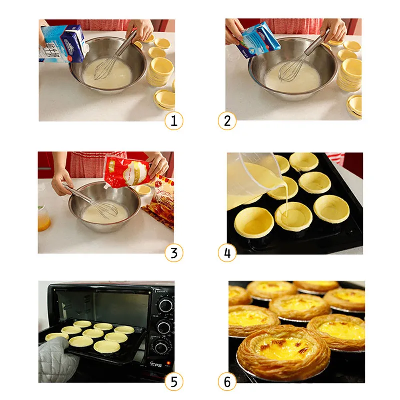 Hot Sales150pcs Disposable Aluminum Foil DIY Baking Tools Cookie Muffin Cupcake Cheese Egg Tart Mold Round Cooking Pastry Tools image 6