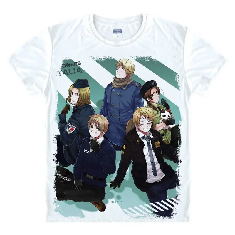 

Hetalia Axis Powers T-Shirt Axis Powers Shirt Causal T-Shirts Anime & Manga Pretty Cool Awesome Novelty t-shirts best anime A