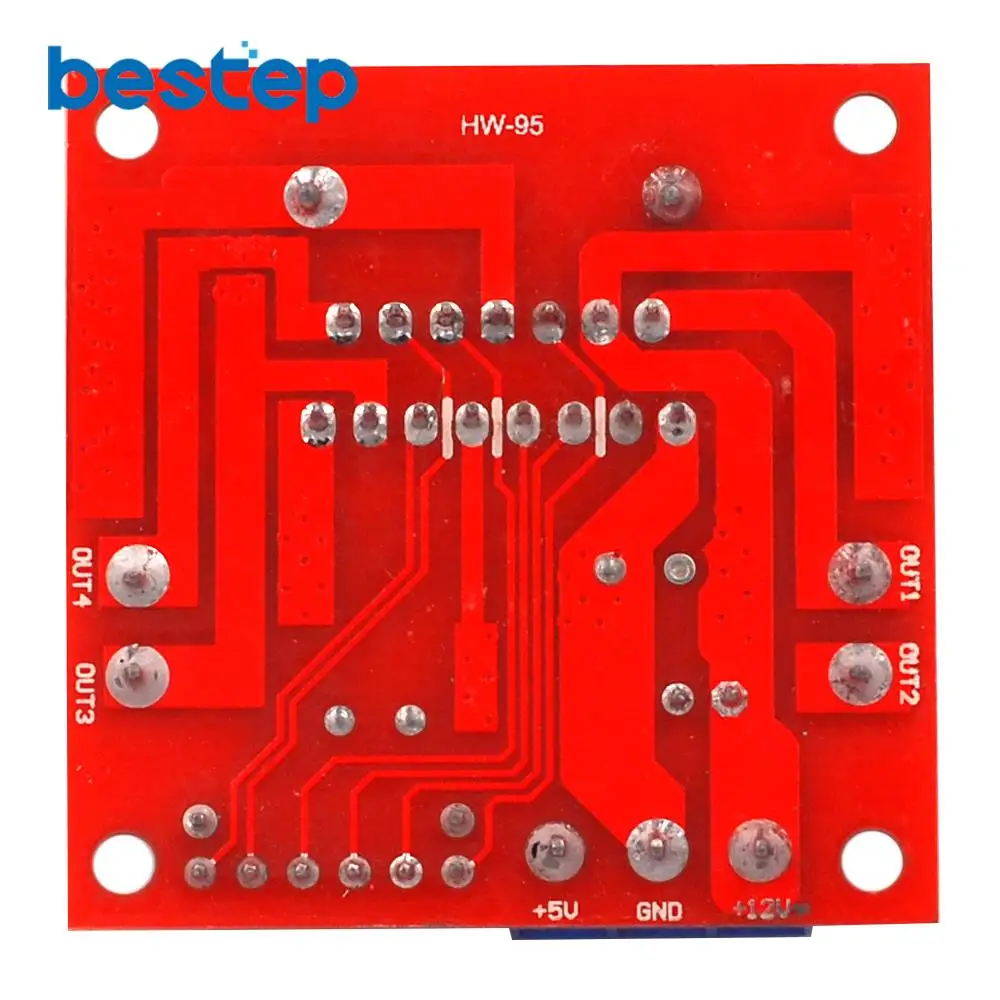 1 pcs l298n 드라이버 보드 모듈 l298 스테퍼 모터 스마트 자동차 로봇 브레드 보드 펠티어 고출력