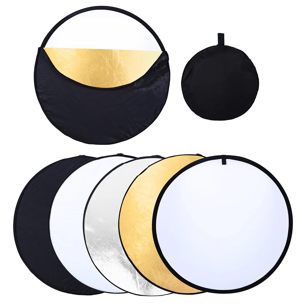 80cm PRO 5-in-1 Portable Foldable Studio Photo Collapsible Multi-Disc Light Photographic Lighting Reflector