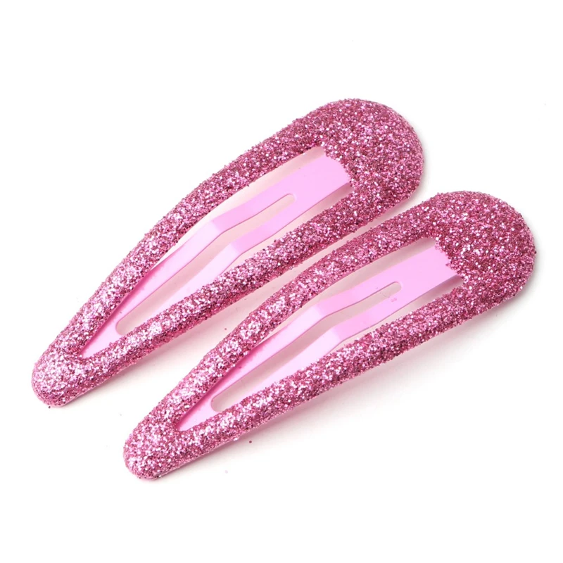 100pcs/lot Children Barrettes Bobby Pin Glitter Hair Clips Girls\' Hair Accessories 48MM Hairpins Claw Clips For Women Wholesale