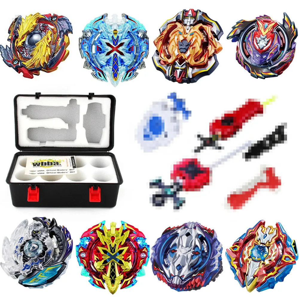  Spinning Top Metal Fusion Launcher set Kids Game Toy box Christmas Gift for Children