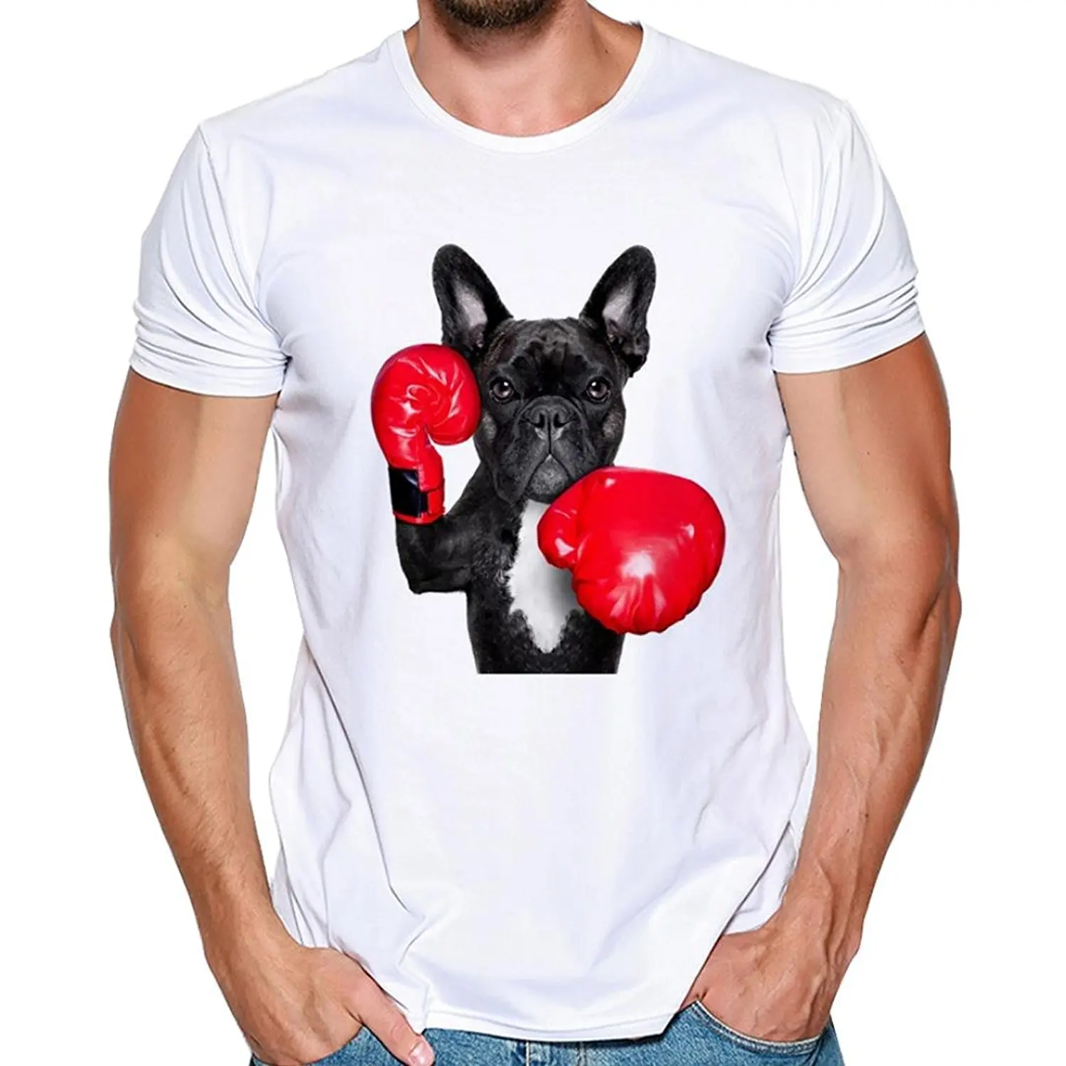 Brand Men Fashion Summer Fashion Zulmaliu Men'S Tee Shirt Boxer Bulldog Print Blouse Cool Vest Humor Tanker Top Cotton Shirts