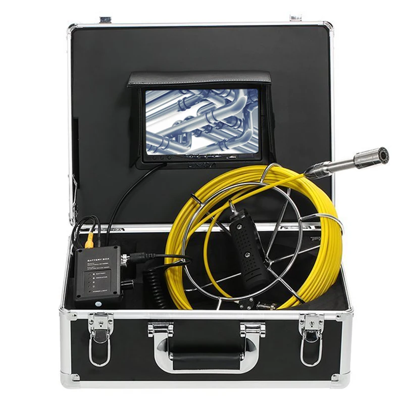 

Waterproof 23MM Camera Head Drain Pipe Inspection Camera System With 7 Inch LCD 20M Fiberglass Cable