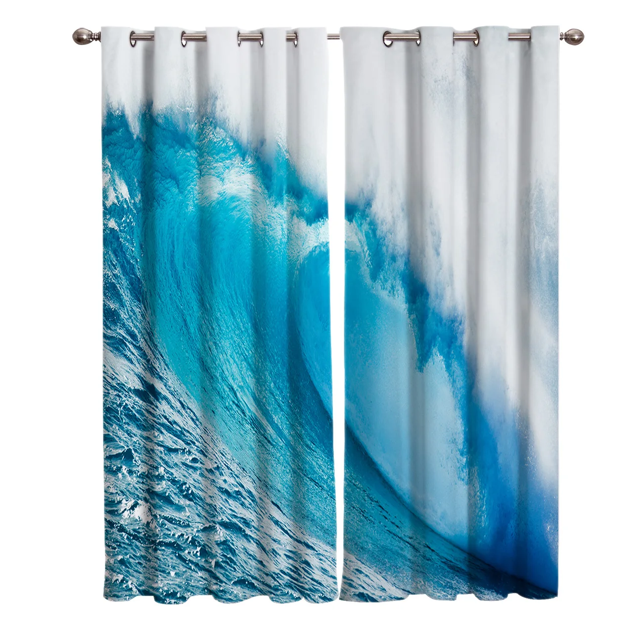 Curtains Huge Surf Roll Landscape Window Curtain Living Room Bedroom Home Decoration Panel Window Treatment