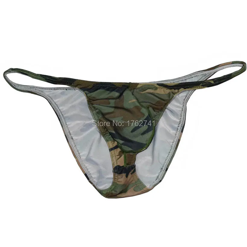 Men\'s Camouflage Micro Briefs Bulge Pouch Briefs Gay Bikini Underwear